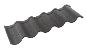 Tuile de toiture en acier revêtu de pierre Nigéria / Tuile de toiture <span class=keywords><strong>Double</strong></span> Roman avec capuchon de pignon - Product Image 2