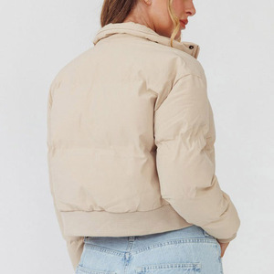 Vestes d'hiver de haute qualité, veste courte en duvet pour femmes, logo personnalisé, vestes matelassées chaudes pour femmes - Product Image 6