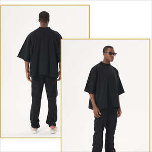 Fabricant de vêtements personnalisé de haute qualité t-shirt hommes 100% coton t-shirt blanc lavage à l'acide t-shirt à manches courtes chemise unisexe boxy t-shirt - Product Image 4