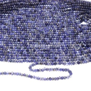 Perles en Iolite Naturelle Facettées en Forme de Rondelle, Vente Chaude, 4 mm 4,5 mm, Pierre Précieuse en Iolite Bleue pour la Fabrication de Bijoux, Collier - Product Image 1