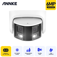 Caméra de surveillance professionnelle ANNKE FCD600 6MP à double objectif 180°, caméra IP réseau POE intelligente à double éclairage, prise en charge de l'audio bidirectionnel