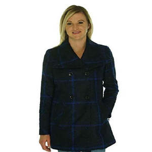 Cappotto Invernale da Donna Maralyn & Me, Doppiopetto Blu XX-Large in Tessuto Tinto, Traspirante, Taglia XS - Product Image 1