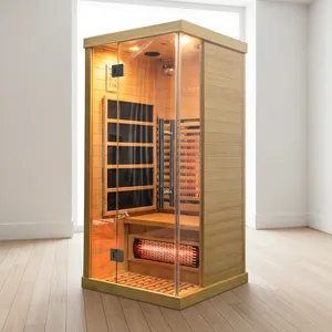 ห้องซาวน่าแบบดั้งเดิมของฟินแลนด์ ทำจากไม้เนื้อแข็ง ซาวน่าอินฟราเรดแบบแห้ง สำหรับใช้ในบ้าน วิลล่า หรือในร่ม - Product Image 2