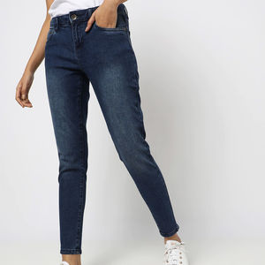 Jeans de Mezclilla Ajustados y Rectos para Mujer, Servicio OEM de Alta Calidad, Logotipo y Bolsillos Personalizados, 100% Algodón - Product Image 2