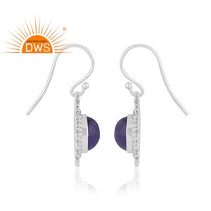 Última tendencia de plata esterlina oxidada, tanzanita natural, piedras preciosas, Pendientes colgantes florales, fabricante de joyería personalizada - Product Image 4