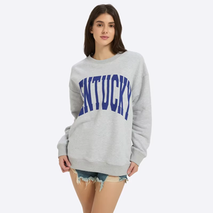 Women's Polyester/Cotton <b>Blend</b> Long Sweatshirt Custom Logo Mock Neck Full Sleeves Lightweight Pullover Autumn Winter - Product Image 3