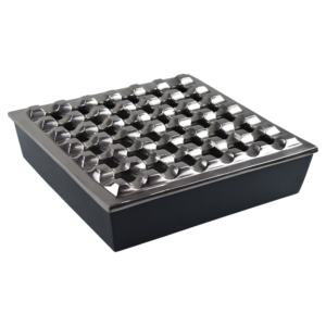 Conception à 36 grilles à base de couleur noire avec plateau de fumée de finition brillante en métal aluminium de haute qualité - Product Image 1