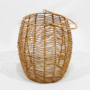 Linterna decorativa tejida de jacinto de agua de plástico Vintage de Artex Dong Thap, artesanía ecológica hecha a mano para exhibición en el hogar - Product Image 4