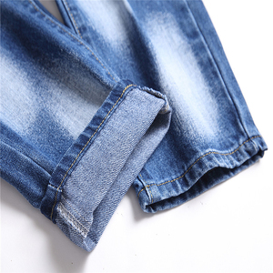 กางเกงยีนส์สำหรับผู้ชายกางเกงยีนส์ผ้าฝ้ายวินเทจซักกลางพิมพ์ลายได้ตามต้องการ - Product Image 5