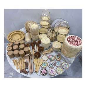 Organisateur de plateau décoratif en bambou fabriqué au Vietnam, parfait pour service à thé, salle de bain ou présentoir à bijoux - Product Image 5