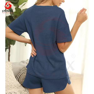 ชุดวอร์มสองชิ้นสำหรับผู้หญิงชุดวอร์มชุดวิ่งคอกลมสำหรับทุกเพศ - Product Image 5