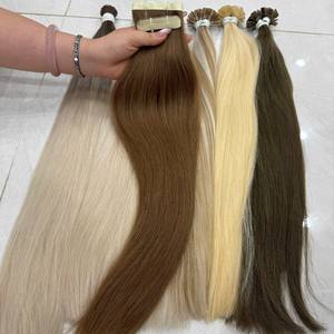 EXTENSIONES DE CABELLO HUMANO RUSO DONANTE CRUDO COLORES DE LUJO INS CINTA LARGA VENTA CALIENTE CUTÍCULA ALINEADA - Product Image 4