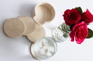 Ensemble de sous-verres en marbre avec support Couleur beige minimaliste Effet facile à utiliser Fait à la main Décor à la maison Verres Ustensiles de cuisine - Product Image 5