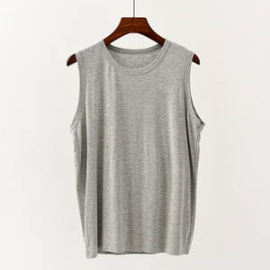 Camiseta sin mangas transpirable para hombre al por mayor de calidad superior, ropa de entrenamiento sin mangas de punto informal de algodón - Product Image 1