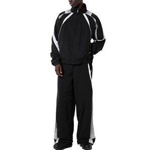 Conjunto de Chaqueta Cortavientos de Invierno para Hombre, Estilo Urbano, Chándal de Dos Piezas, Reflectante, con Cremallera, de Algodón y Felpa, Transpirable, 2026 - Product Image 2