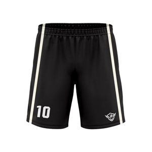 Conjunto de Uniforme de Fútbol Personalizado Unisex, Poliéster Reflectante, Diseño a Rayas Blanco y Negro, Transpirable y de Secado Rápido - Product Image 4
