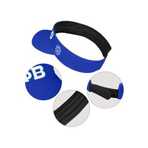 Gorra de Visera Azul de la Hermandad Zeta Phi Beta, Deportiva, Veraniega, Informal, 100% Acrílica - Product Image 3
