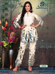 Ensemble exclusif décent Flex Cotton Co Ord disponible aux tarifs de gros pour les étés et les vêtements décontractés - Product Image 2