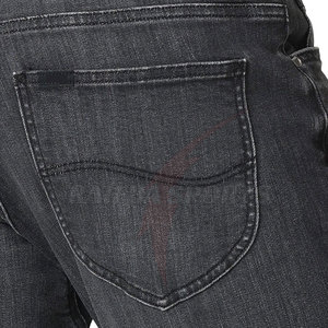 Jean droit décontracté pour homme, taille mi-haute, couleur unie, délavage clair, respirant, haute qualité, logo personnalisé, fabriqué en usine, offre spéciale pour adulte - Product Image 6
