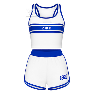 ชุดกีฬา2ชิ้นสำหรับผู้หญิงเสื้อผ้าสโมสรกรีก Zeta phi Beta: เสื้อกล้ามพร้อมส่ง - Product Image 1