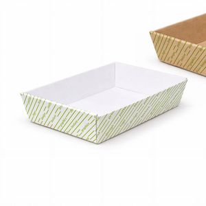 Plateaux en papier personnalisés pour hamburgers et frites F 10x17x5 Cm - Product Image 1