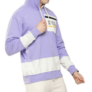 เสื้อฮู้ดแบบสวมหัวโอเวอร์ไซส์สำหรับผู้ชายผ้าคอตตอนผ้าขนแกะพิมพ์ดิจิตอลแบบมีกระเป๋า - Product Image 3