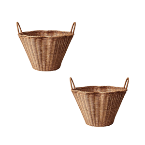 Panier de rangement en rotin festonné, fabrication vietnamienne, vente en gros, écologique, tissé en osier, décoration de table, organisateur pour la maison - Product Image 2