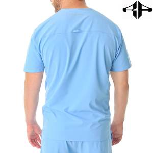 ATLANTIC Uniformes d'allaitement personnalisés pour hommes Couleur unie Design Scrubs pour hôpitaux Tissu tissé Vente en gros Combinaisons médicales - Product Image 4
