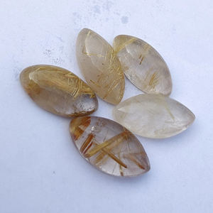 อัญมณีทรงเหลี่ยมสีทองธรรมชาติทรงหลังเรียบปรับเทียบได้ในทุกขนาด - Product Image 2