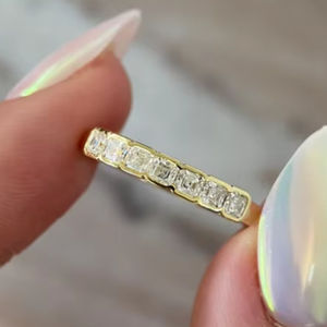 Bague en moissanite Asscher 2 carats, diamant ovale 3 CT, argent sterling, certificat IGI, pour fiançailles et mariage - Product Image 1