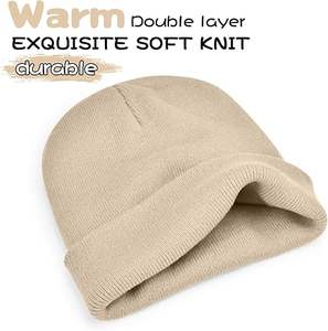 หมวกบีนนี่ไหมพรมถักมือคุณภาพสูง ดีไซน์ใหม่ปี 2025 ผลิตจากผ้าขนสัตว์/ฝ้าย ระบายอากาศได้ดี กันน้ำ ลายแจ็คการ์ด สำหรับผู้ใหญ่ทุกเพศ บริการ OEM - Product Image 5