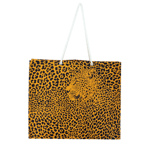 Sac fourre-tout en jute sérigraphié sac à provisions avec une belle impression animale à la mode fabriquée en Inde Bengale occidental - Product Image 2