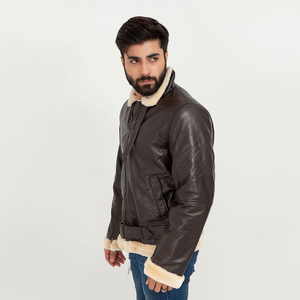 Chaqueta de Cuero Ecológica, Impermeable, Transpirable y Resistente al Viento, Estilo Urbano, de Alta Calidad Profesional para Hombre, para Invierno y Actividades al Aire Libre - Product Image 2