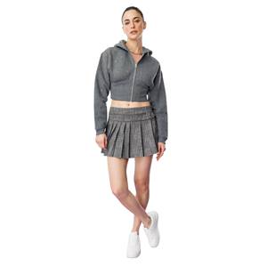 กระโปรงทรงเอวสูงสไตล์หรูหราสำหรับผู้หญิง ทอและถัก แต่งระบายและลายพิมพ์ สไตล์ลำลองถึงทางการ ไซส์ XS สำหรับใส่ทำงาน - Product Image 1