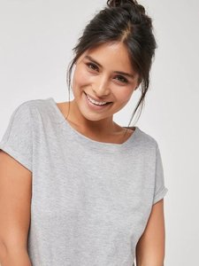 Camiseta de Mujer de Alta Calidad en Poliéster/Algodón, Personalizada, Corte Ajustado, Casual, Elástica, Anti-Pilling, Cuello Redondo, Tejido Sólido, Manga Corta - Product Image 3