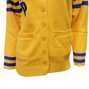 Custom Sigma Gamma Rho College Logotipos Button-Up Letterman Loose Fit Varsity Cardigan Suéter para Cheer Team Knitwear Cardigan - Product Image 2
