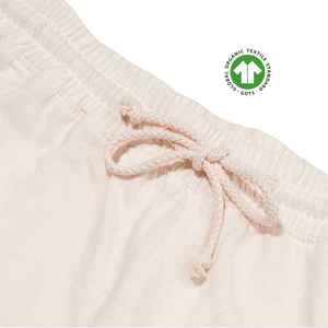 Pantalon de jogging en coton biologique naturel pour femmes T-shirt unisexe à col rond Tee Undyed Super Soft Relaxed Fit for Casual Wear - Product Image 4