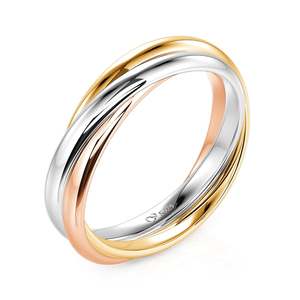 Anillo Cruzado Tricolor para Hombre Jeulia, Plata de Ley, Diseño Animal, Estilo Hiphop - Product Image 2