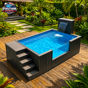 Piscine hors sol en fibre de verre durable pour enfants, spa familial extérieur - Product Image 6