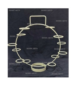 Support de présentation en verre pour tasses, couleur or métallique, avec ustensiles de cuisine de la plus haute qualité, support de tasses en verre par Home Arts - Product Image 3
