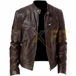 Maxfit เสื้อแจ็คเก็ตหนังมีฮู้ดสำหรับผู้ชายฤดูหนาวออกแบบได้ตามต้องการ - Product Image 3