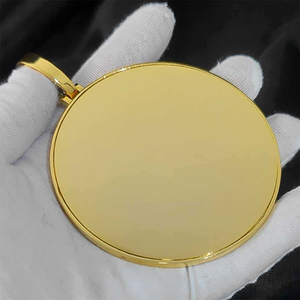 Collar con colgante redondo de moissanita estilo hip hop, medallón de jefe de mafia con incrustaciones de diamantes, joyería hip hop para hombre, regalo de lujo. - Product Image 6