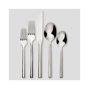 Juego de cubiertos con mango largo decorativo plateado, tenedores, cucharas, cuchillo, cubiertos, juego de cubiertos de acero, juego de cubiertos de acero inoxidable - Product Image 4