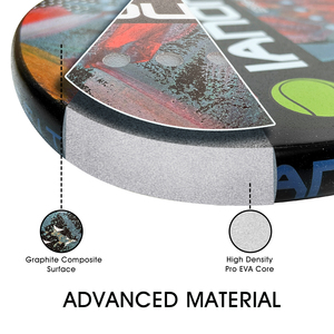 พายเรือคาร์บอนไฟเบอร์สำหรับเล่นเทนนิสชายหาด3K 12K 18K พร้อมที่จับ EVA และตาข่ายไนลอนสำหรับกีฬากลางแจ้ง - Product Image 5