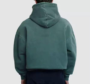Sudadera con capucha recortada con hombros descubiertos de algodón para hombre, ropa de calle, sudaderas con capucha para hombre, ropa de gran tamaño 2025 - Product Image 4