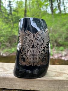 Auténtico Vaso de Cuerno Natural Pulido a Mano, Estilo Rústico, Vikingo, Medieval, para Beber - Product Image 4