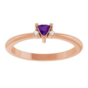 Anillo con Acentos de Joyería Fina de 14K Stuller 72435:201P, Diseño Geométrico en Platino con Piedras Naturales, Baño de Rodio, Certificado IGI SI - Product Image 3
