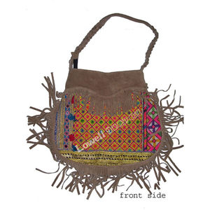 Sac ethnique en coton fait main couleurs vives broderie tribale grande capacité fermeture à glissière Portable pour un usage quotidien mariages indiens - Product Image 5