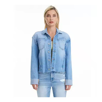Blouson Bomber en Jean pour Femme Style Vintage 2025 – Tissu Matelassé Respirant Couleur Unie Tailles Personnalisables Prix Raisonnable