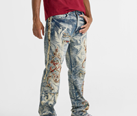 Jeans en denim pour homme, pantalon streetwear de haute qualité, jeans déchirés